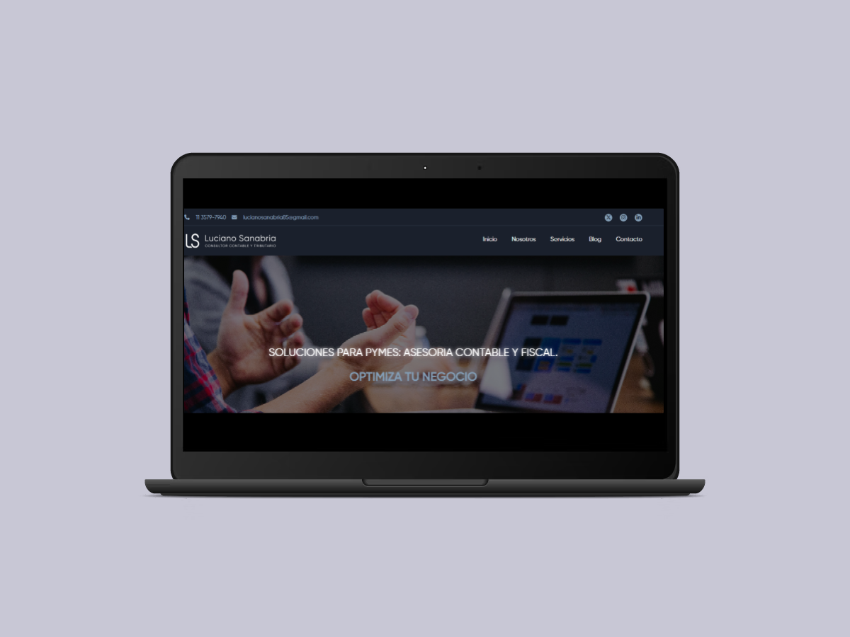 Sitio web profesional Sanabria Consultor